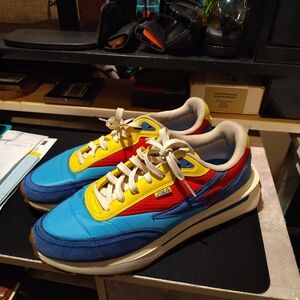 Fila Men's Blue, Red, and Yellow Sneakers